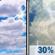 Sunday: Partly Sunny then Chance Showers And Thunderstorms