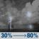 Friday Night: A chance of showers and thunderstorms between 7pm and 10pm, then a chance of showers and thunderstorms between 10pm and 1am, then showers and thunderstorms. Partly cloudy, with a low around 68. Chance of precipitation is 80%. Friday Night: Chance Showers And Thunderstorms