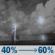 Wednesday Night: A chance of showers and thunderstorms before 1am, then showers and thunderstorms likely. Mostly cloudy, with a low around 67. Chance of precipitation is 60%. Wednesday Night: Chance Showers And Thunderstorms