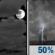 Wednesday Night: A chance of showers and thunderstorms after 1am. Mostly cloudy, with a low around 72. Chance of precipitation is 50%. Wednesday Night: Mostly Cloudy then Chance Showers And Thunderstorms