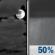 Wednesday Night: A chance of rain showers after 1am. Mostly cloudy, with a low around 48. East northeast wind 7 to 12 mph. Chance of precipitation is 50%. New rainfall amounts less than a tenth of an inch possible. Wednesday Night: Mostly Cloudy then Chance Rain Showers