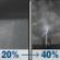 Tuesday Night: A slight chance of rain showers between 7pm and 1am, then a chance of showers and thunderstorms. Partly cloudy, with a low around 69. Chance of precipitation is 40%. Tuesday Night: Slight Chance Rain Showers then Chance Showers And Thunderstorms